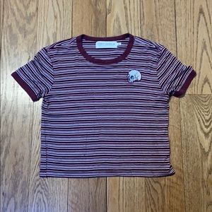 Striped Maroon Skull Top *must go!!*